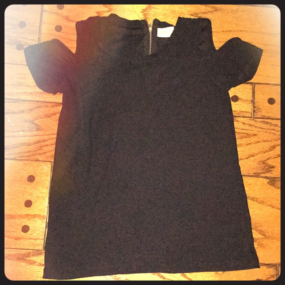 Black off the shoulder flowy top